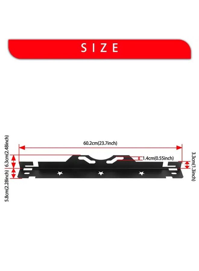 مجموعة أداة محاذاة العجلة الحمراء من قطعتين مع لوحة تو والشرائط القياسية لسيارات JDM - Image 2